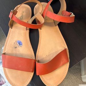 Orange sandals